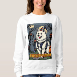 Camiseta American Eskimo Dog Happy Howloween