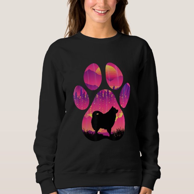 Camiseta American Eskimo Paw Mom Dad Dog  Women Men (Frente)
