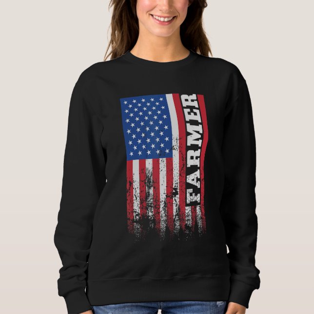 Camiseta American Farmer US Flag Vertical (Frente)