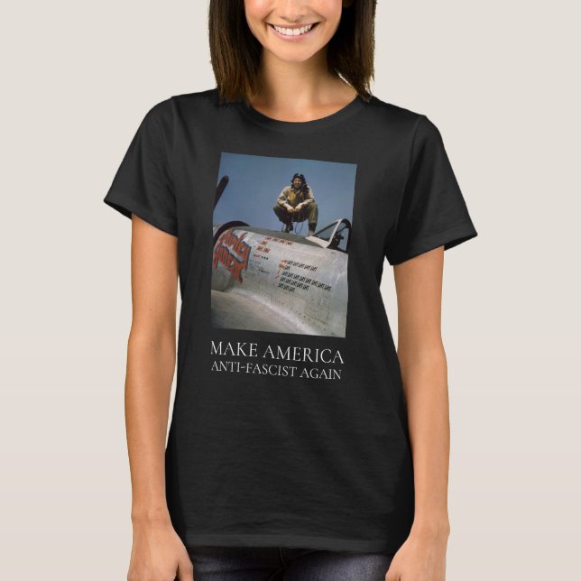 Camiseta American Female WWII Pilot MAAFA (Frente)