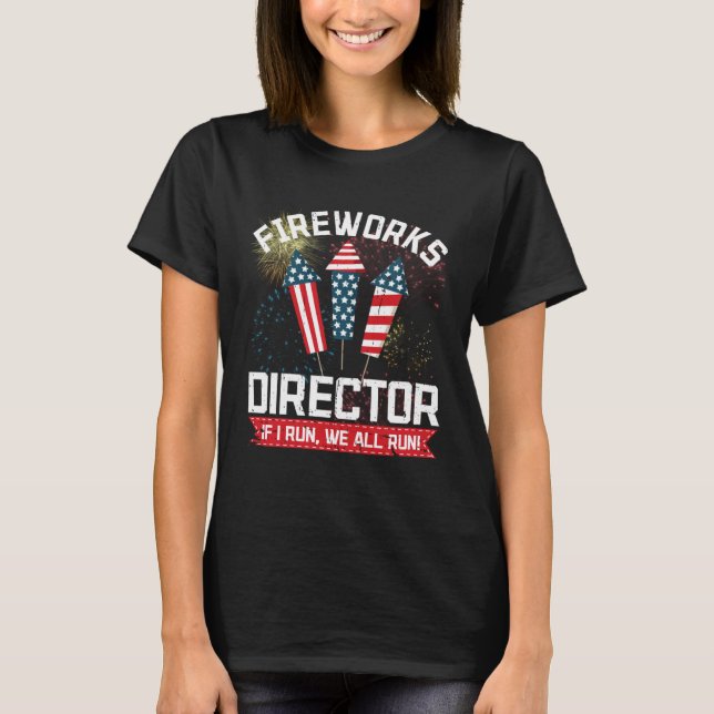 Camiseta American Fireworks Director 4th of July Pyrotechni (Frente)