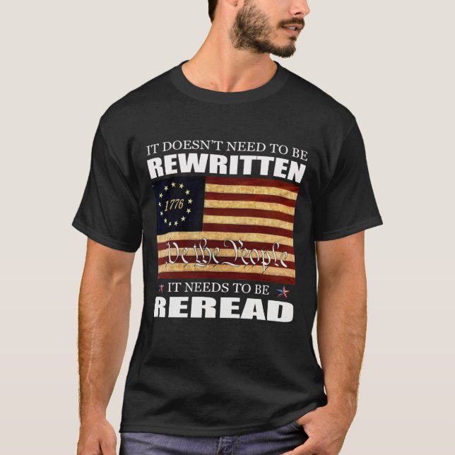 Camiseta American Flag 1776 We The People Bill of Rights (Frente)