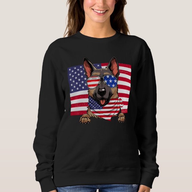 Camiseta American Flag 4° de julho, Pai Mãe (Frente)