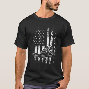 Camiseta American Flag Airboat T Shirt