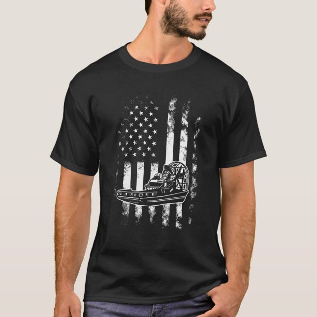 Camiseta American Flag Airboat T Shirt (Frente)