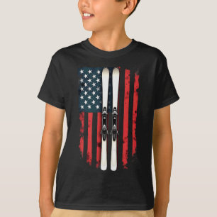 Camiseta American Flag Alpino Skiier 1