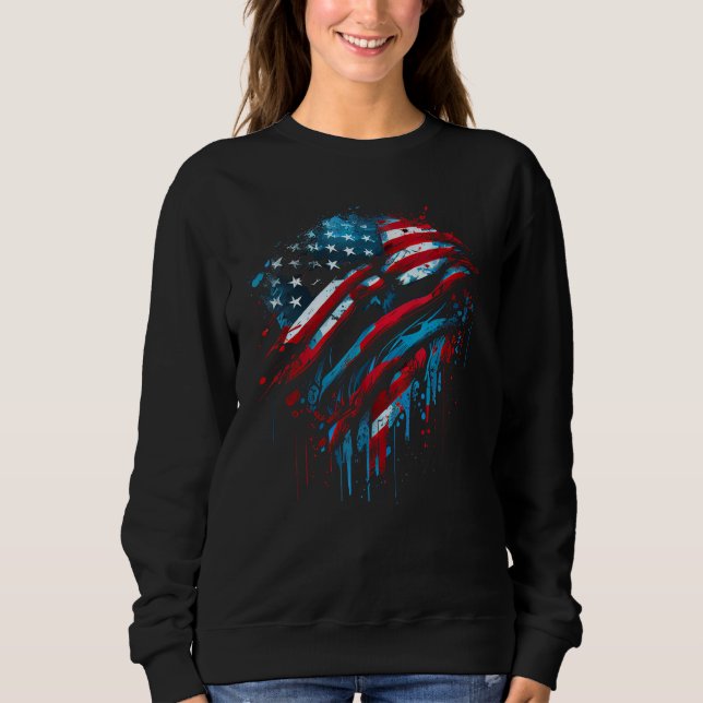 Camiseta American Flag America USA Patriot Graffiti Style G (Frente)