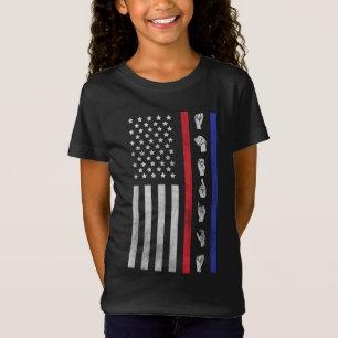 Camiseta American Flag ASL American Sinal Language America