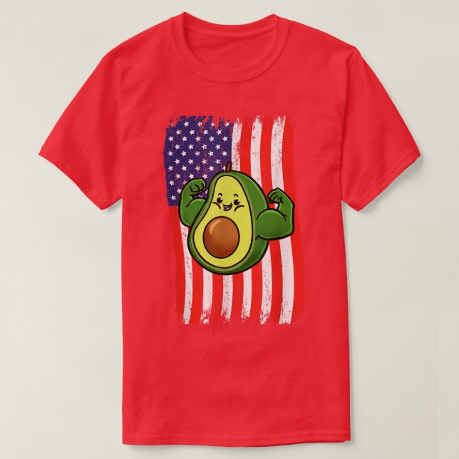 Camiseta American Flag Avocado Weising (Frente do Design)