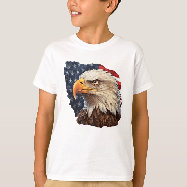 Camiseta American Flag Bald Eagle (Frente)