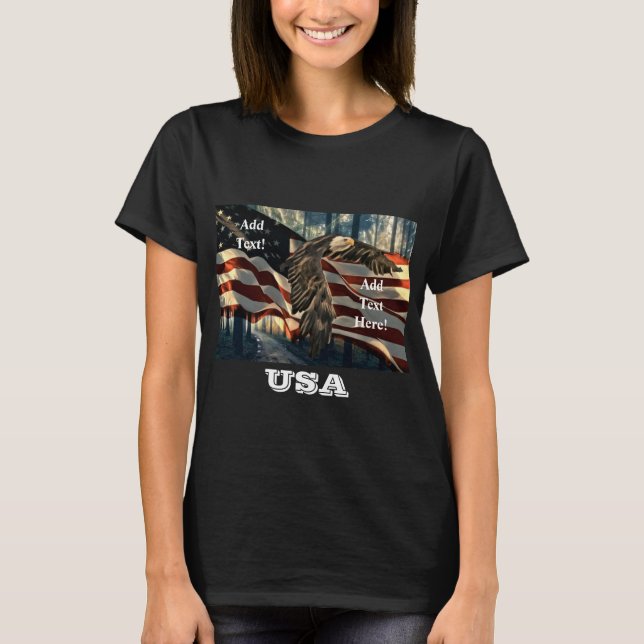 Camiseta American Flag Bald Eagle (Frente)