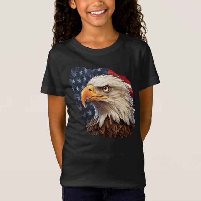 Camiseta American Flag Bald Eagle (Frente)