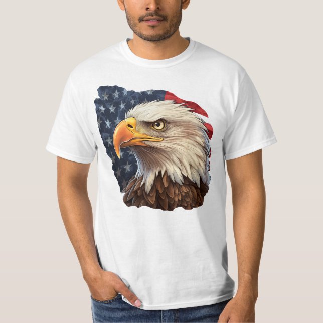 Camiseta American Flag Bald Eagle (Frente)
