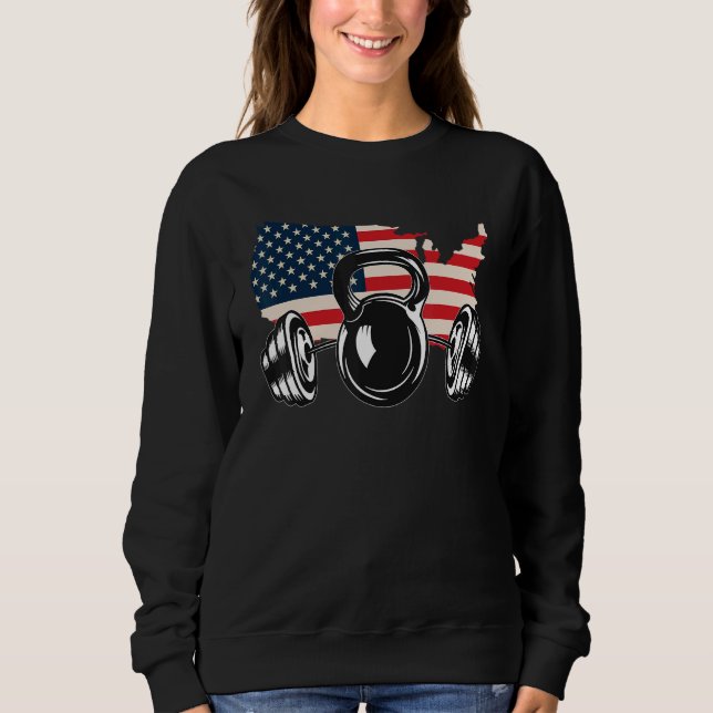 Camiseta American Flag Barbell 2 (Frente)
