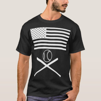 Camiseta American Flag Baseball Flag white design