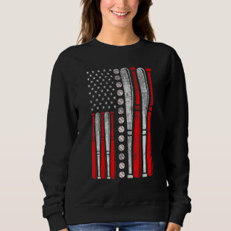 Camiseta American Flag Baseball Red White Blue 4th Of July