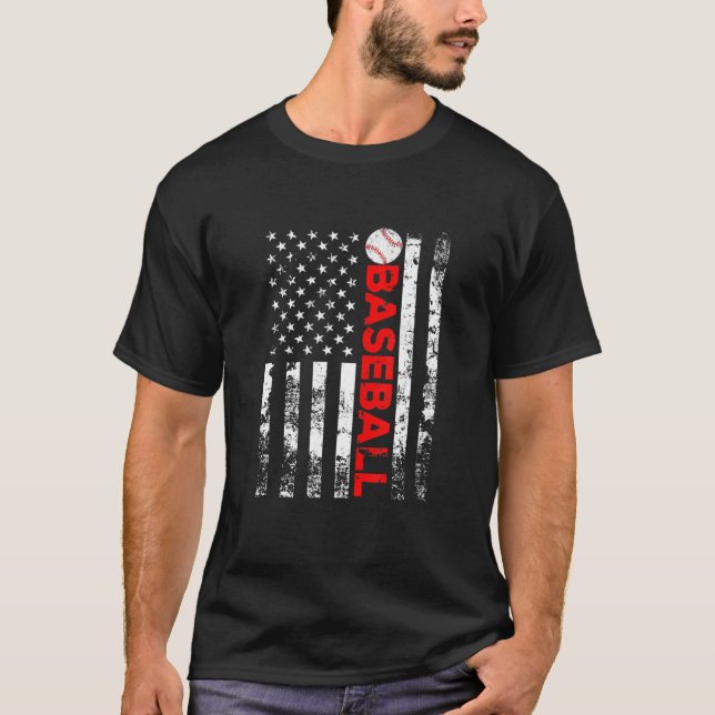 Camiseta American Flag Baseball Team (Frente)