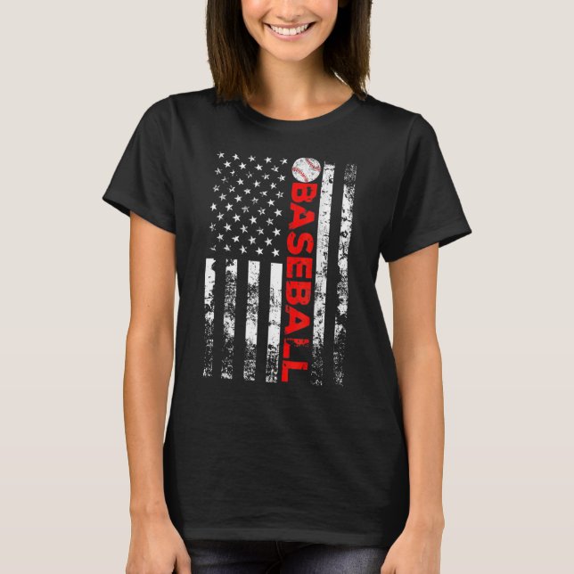 Camiseta American Flag Baseball Team (Frente)
