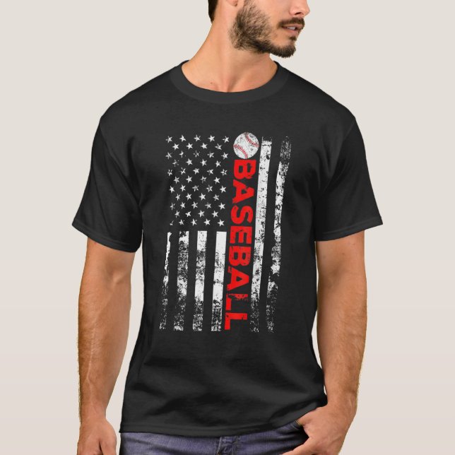 Camiseta American Flag Baseball Team (Frente)