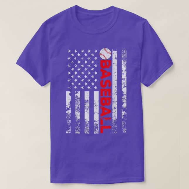 Camiseta American Flag Baseball Team Gift 283 (Frente do Design)