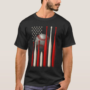 Camiseta American Flag Baseball USA Vintage Baseball Sport