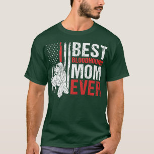 Camiseta American Flag Best Bloodound Mãe Eternamente Patri