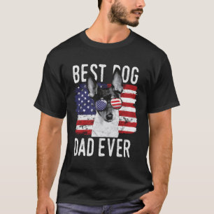 Camiseta American Flag Best Dog Pai Ever Toy Fox Terriers U