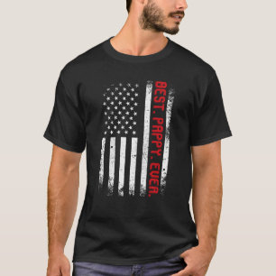 Camiseta American Flag Best Pappy Ever Vintage