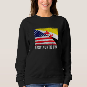 Camiseta American Flag & Brunei Flag Best Atitie Ever Famil