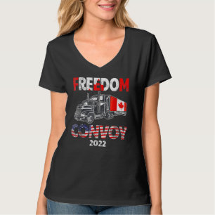 Camiseta American Flag Canada Flag Freedom Transport 2022 T