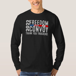 Camiseta American Flag Canada Flag Freedom Transport 2022 T