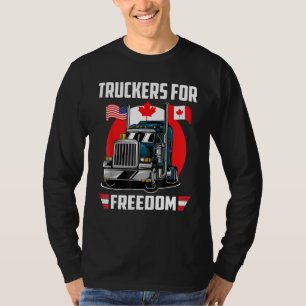 Camiseta American Flag Canada Flag Freedom Transport 2022 T
