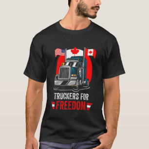 Camiseta American Flag Canada Flag Freedom Transport 2022 T