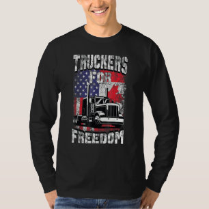 Camiseta American Flag Canada Freedom Convoy 2022 Trucker D
