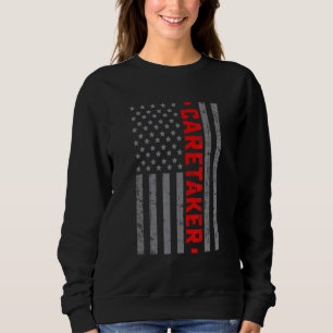 Camiseta American Flag Caretaker US Flag Vintage for Men Da