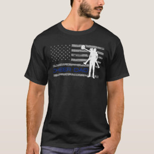Camiseta American Flag Cheer Pai 4 de julho Pai s Da