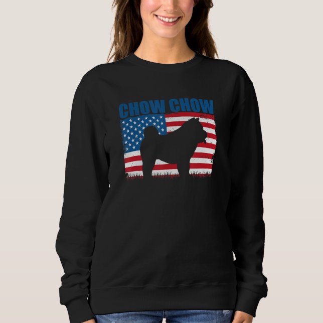 Camiseta American Flag Chow Chow (Frente)