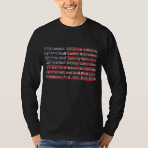 Camiseta American Flag Christian Scripture 2 Chronicles 714