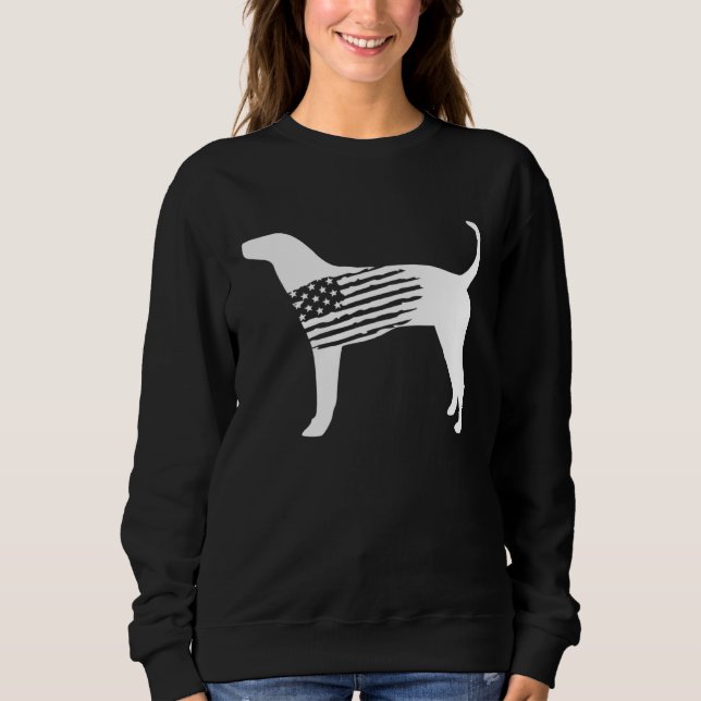 Camiseta American Flag Coonhound For Plott Bluetick Redbone (Frente)