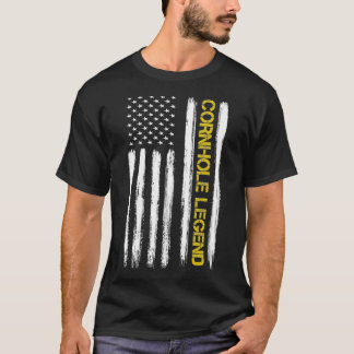 Camiseta American Flag Cornhole Legend Champion Bean Ba
