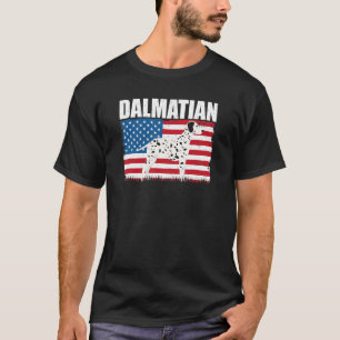 Camiseta American Flag Dalmatian
