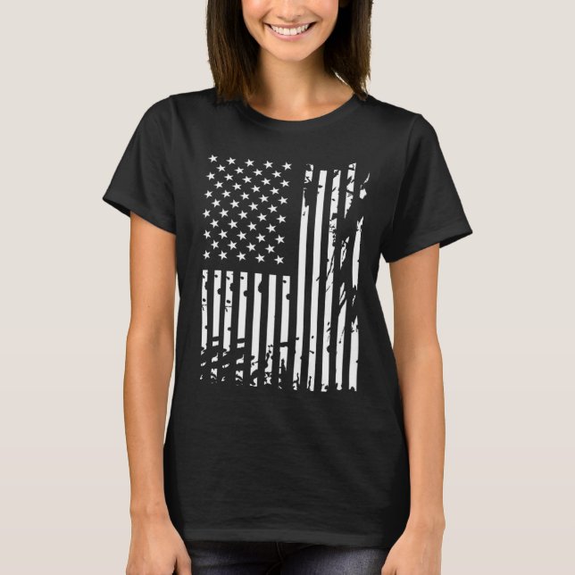 Camiseta American Flag DayRotcho Distressed USA Flag for US (Frente)