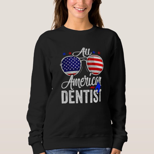 Camiseta American Flag Dentist 4th Of July Patriotic Men Wo (Frente)