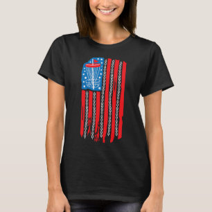 Camiseta American Flag Disc Golf Bysket Chain 4 De Julho M