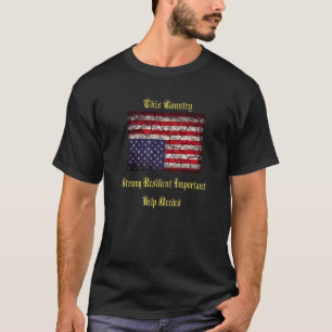 Camiseta American Flag Distress Upside Down Patriot Pavemen
