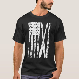 Camiseta American Flag Drumsticks Usa Drummers Vintage Drum