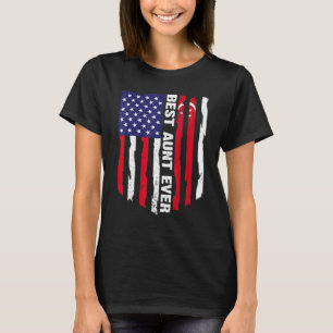 Camiseta American Flag e Singapura Sinalizador Melhor Tia E