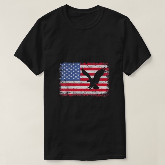 Camiseta American Flag Eagle (Frente do Design)