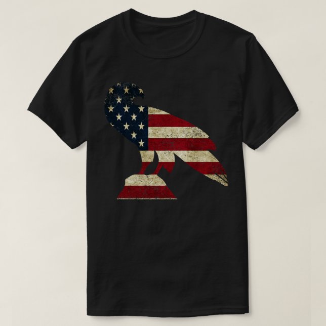 Camiseta American Flag Eagle (Frente do Design)