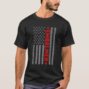 Camiseta American Flag Embalmer US Flag Vintage for Men Pai